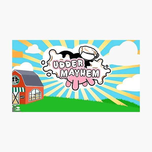 Udder Mayhem Title Screen photographic print
